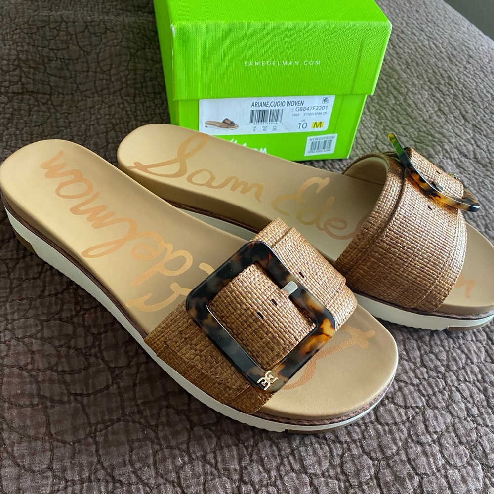 SAM EDELMAN Ariane curio woven Slide Sandal Size 10